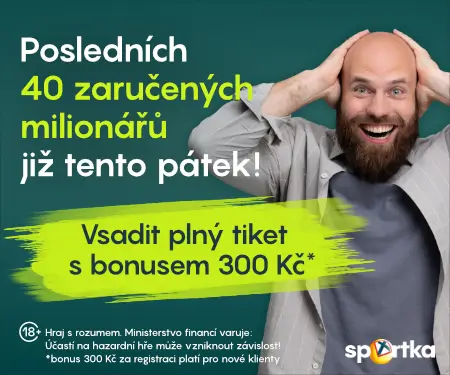Sportka: 40 milionářů